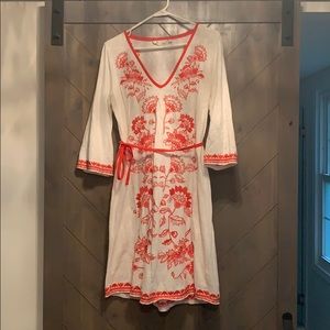 Boden Embroidered Midi dress US 6